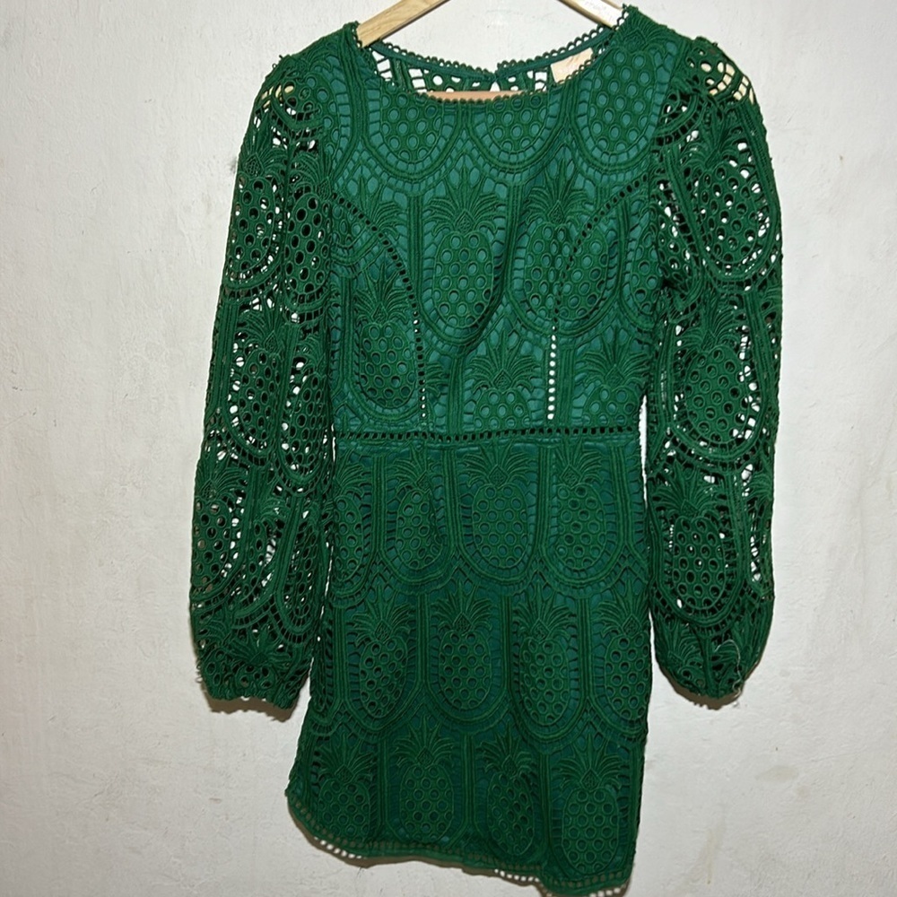Sage + Paige Take Me To The Tropics Dress Forest Green Size XS NWT - Picture 4 of 11